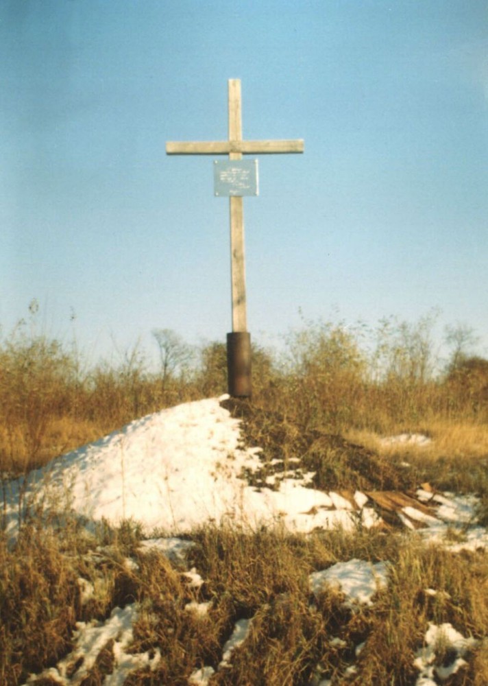 Номер фотографии 1 : Памятный знак односельчанам - жертвам голодомора 1933 г. на Украине : кладбище : фотограф О.Н. Руденко