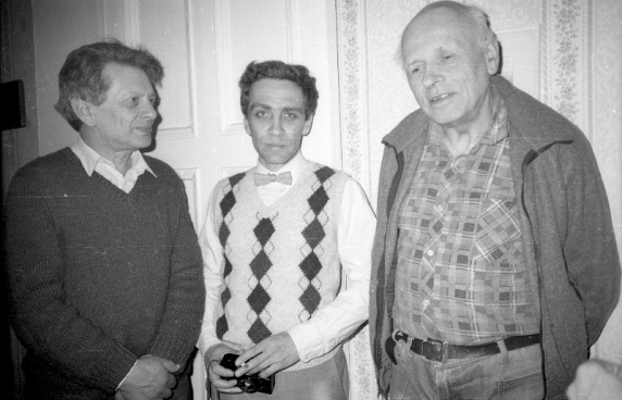 А.П. Лавут,  Еф. Янкелевич, А.Д. Сахаров (апрель 1988)